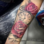 татуировка часов на предплечье 25.10.2020 №007 -forearm tattoo- tatufoto.com