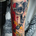 татуировка череп на предплечье 25.10.2020 №002 -forearm tattoo- tatufoto.com