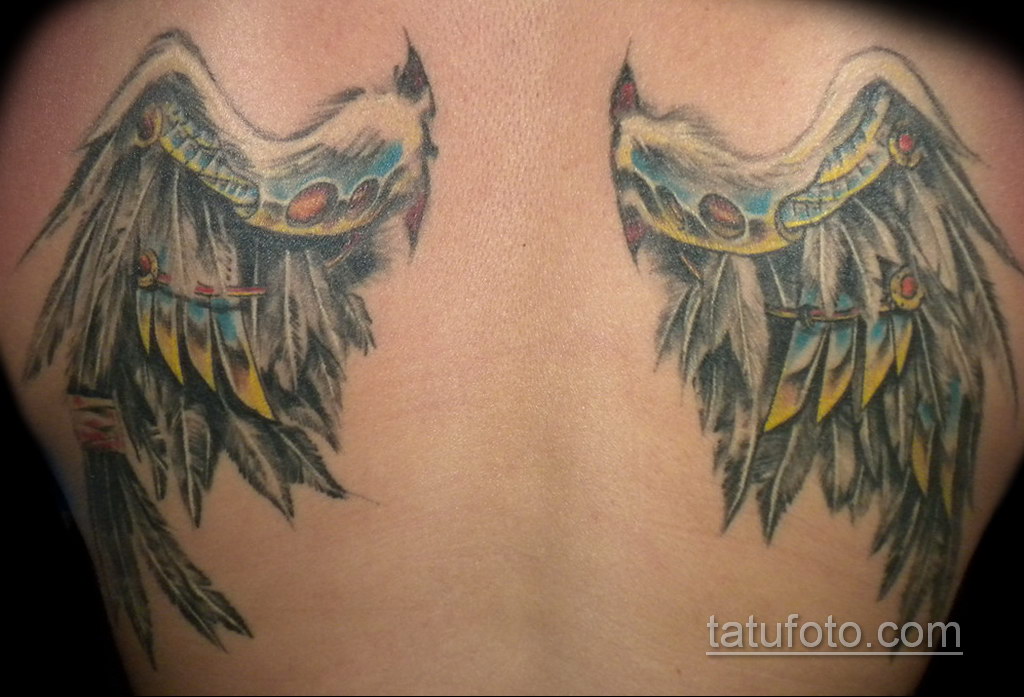 Фото ангельского рисунка тату 22.11.2020 № 027 -Angelic tattoo- tatufoto.co...