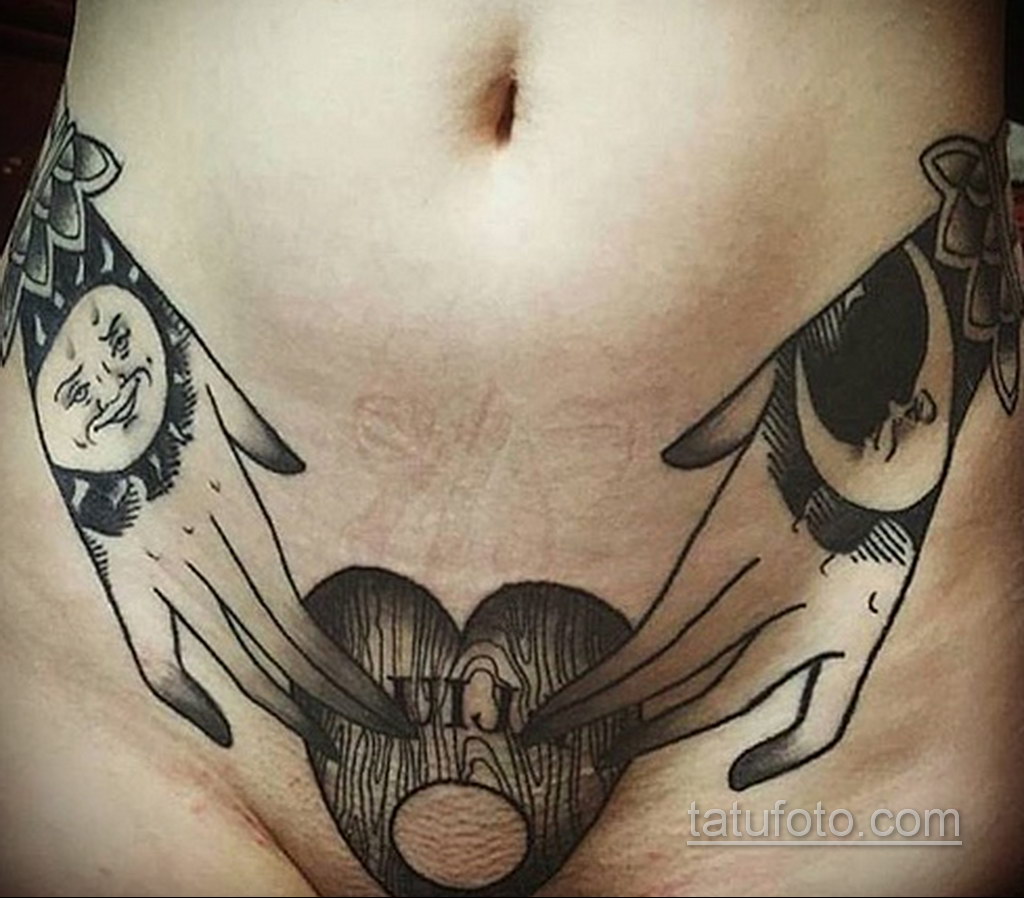 Фото женской интимной тату 16.11.2020 № 084 -female intimate tattoo- tatufo...