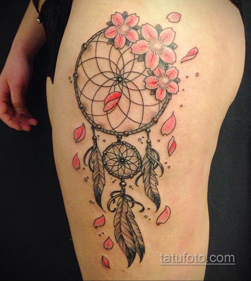 Фото женской тату на бедре 16.11.2020 № 148 -beautiful female thigh tattoos- tatufoto...