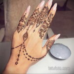 Пример рисунка тату хной на руке 28.11.2020 №025 -henna tattoo- tatufoto.com