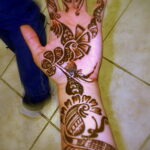 Пример рисунка тату хной на руке 28.11.2020 №083 -henna tattoo- tatufoto.com