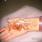 Пример рисунка тату хной на руке 28.11.2020 №092 -henna tattoo- tatufoto.com