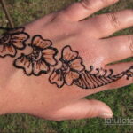 Пример рисунка тату хной на руке 28.11.2020 №176 -henna tattoo- tatufoto.com