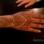 Пример рисунка тату хной на руке 28.11.2020 №234 -henna tattoo- tatufoto.com