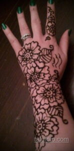 Пример рисунка тату хной на руке 28.11.2020 №279 -henna tattoo- tatufoto.com