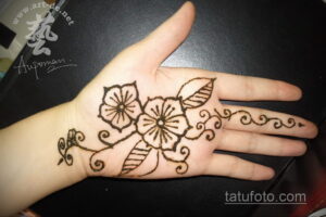 Пример рисунка тату хной на руке 28.11.2020 №283 -henna tattoo- tatufoto.com