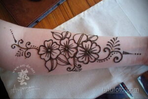 Пример рисунка тату хной на руке 28.11.2020 №284 -henna tattoo- tatufoto.com