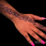 Пример рисунка тату хной на руке 28.11.2020 №285 -henna tattoo- tatufoto.com