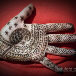Пример рисунка тату хной на руке 28.11.2020 №381 -henna tattoo- tatufoto.com