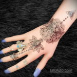 Пример рисунка тату хной на руке 28.11.2020 №515 -henna tattoo- tatufoto.com