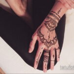 Пример рисунка тату хной на теле 28.11.2020 №017 -henna tattoo- tatufoto.com