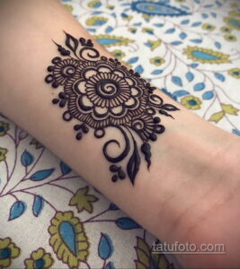 Простой рисунок хной 28.11.2020 №179 -Simple henna drawing- tatufoto.com