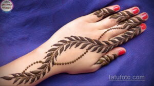 Простой рисунок хной 28.11.2020 №253 -Simple henna drawing- tatufoto.com