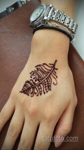 Простой рисунок хной 28.11.2020 №270 -Simple henna drawing- tatufoto.com