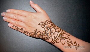 Простой рисунок хной 28.11.2020 №274 -Simple henna drawing- tatufoto.com