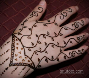 Простой рисунок хной 28.11.2020 №276 -Simple henna drawing- tatufoto.com