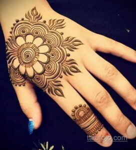 Простой рисунок хной 28.11.2020 №283 -Simple henna drawing- tatufoto.com