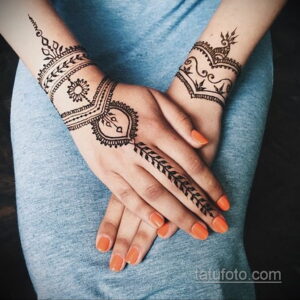 Простой рисунок хной 28.11.2020 №298 -Simple henna drawing- tatufoto.com