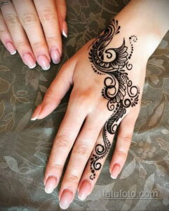 Простой рисунок хной 28.11.2020 №301 -Simple henna drawing- tatufoto.com