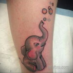 Рисунок женской тату со слоном 30.11.2020 №012 -Female elephant tattoo- tatufoto.com