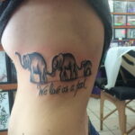 Рисунок женской тату со слоном 30.11.2020 №029 -Female elephant tattoo- tatufoto.com