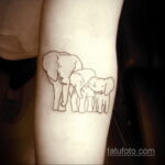 Рисунок женской тату со слоном 30.11.2020 №031 -Female elephant tattoo- tatufoto.com