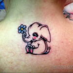 Рисунок женской тату со слоном 30.11.2020 №038 -Female elephant tattoo- tatufoto.com