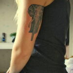 Рисунок женской тату со слоном 30.11.2020 №051 -Female elephant tattoo- tatufoto.com