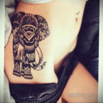 Рисунок женской тату со слоном 30.11.2020 №084 -Female elephant tattoo- tatufoto.com