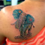 Рисунок женской тату со слоном 30.11.2020 №086 -Female elephant tattoo- tatufoto.com