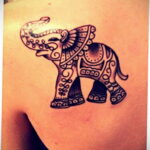 Рисунок женской тату со слоном 30.11.2020 №117 -Female elephant tattoo- tatufoto.com