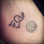 Рисунок женской тату со слоном 30.11.2020 №135 -Female elephant tattoo- tatufoto.com