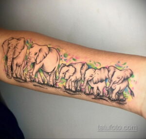 Рисунок интересной тату со слоном 29.11.2020 №009 -elephant tattoo- tatufoto.com