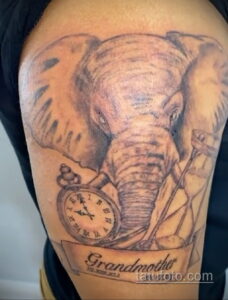 Рисунок интересной тату со слоном 29.11.2020 №010 -elephant tattoo- tatufoto.com