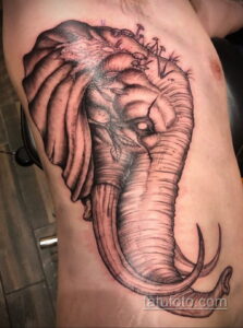 Рисунок интересной тату со слоном 29.11.2020 №011 -elephant tattoo- tatufoto.com