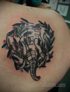 Рисунок интересной тату со слоном 29.11.2020 №012 -elephant tattoo- tatufoto.com