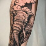 Рисунок интересной тату со слоном 29.11.2020 №013 -elephant tattoo- tatufoto.com