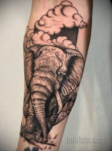 Рисунок интересной тату со слоном 29.11.2020 №013 -elephant tattoo- tatufoto.com