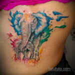 Рисунок интересной тату со слоном 29.11.2020 №018 -elephant tattoo- tatufoto.com