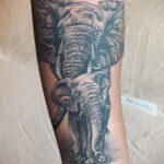 Рисунок интересной тату со слоном 29.11.2020 №019 -elephant tattoo- tatufoto.com