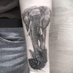 Рисунок интересной тату со слоном 29.11.2020 №028 -elephant tattoo- tatufoto.com