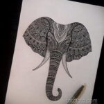 Рисунок интересной тату со слоном 29.11.2020 №036 -elephant tattoo- tatufoto.com