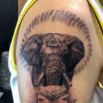 Рисунок интересной тату со слоном 29.11.2020 №048 -elephant tattoo- tatufoto.com