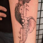 Рисунок интересной тату со слоном 29.11.2020 №054 -elephant tattoo- tatufoto.com
