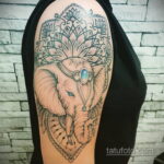 Рисунок интересной тату со слоном 29.11.2020 №073 -elephant tattoo- tatufoto.com