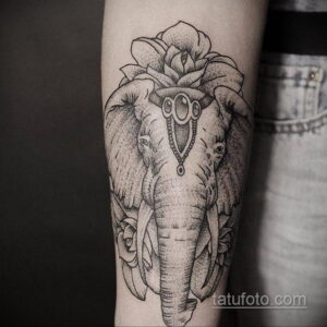 Рисунок тату белый слон 30.11.2020 №034 -white elephant tattoo- tatufoto.com