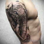 Рисунок тату слон- вариант 30.11.2020 №002 -elephant tattoo- tatufoto.com