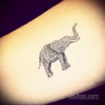 Рисунок тату слон- вариант 30.11.2020 №033 -elephant tattoo- tatufoto.com